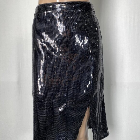 Generation Love Women's Shanae Sequined Skirt Black Size 14 – Front Slit - Picture 1 of 7